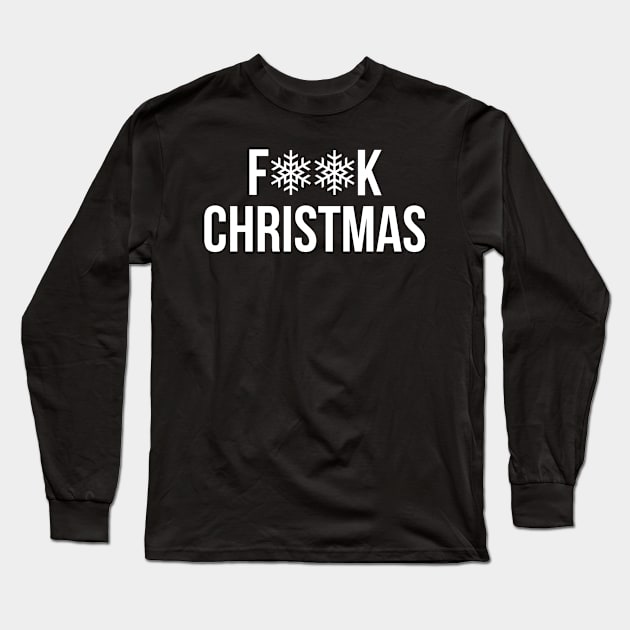 F Christmas Censored Snowflakes Long Sleeve T-Shirt by Brobocop